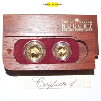 1987 Gold Proof NUGGET Two-Coin Set